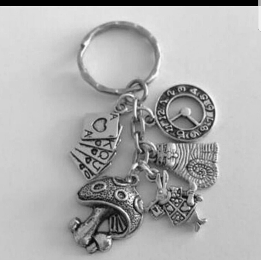 Alice in Wonderland Charm Keychain